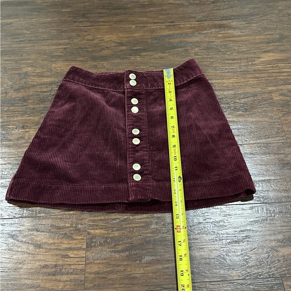 Abercrombie & Fitch Women's Maroon Corduroy Skirt Size 00 - Picture 10 of 10